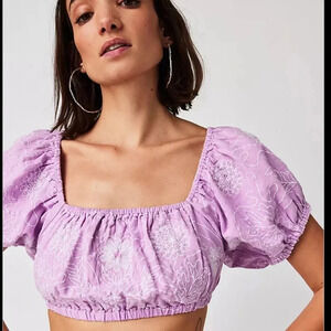 NWT!! Free People - Lotus Set Dress (Top Only) - Orchid/White Combo - Size XS